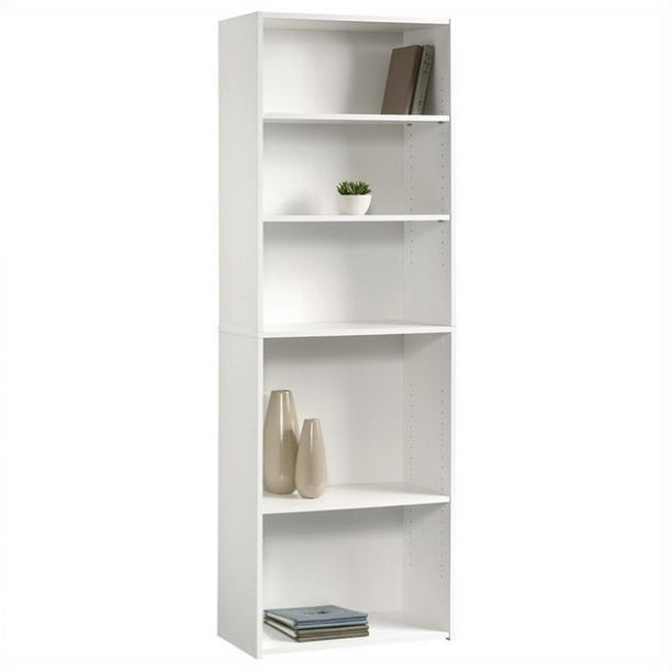 Sauder Beginnings Engineered Wood 5, 60 Inch Wide White Bookcase