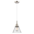 thumbnail image 4 of 447-1P-BB-G44 Innovations Lighting Cone - 1 Light Cord Hung Mini Pendant-7.75 Inch Wide and 11.13 Inch Tall-Brushed Brass Finish-Seedy Glass Color, 4 of 7