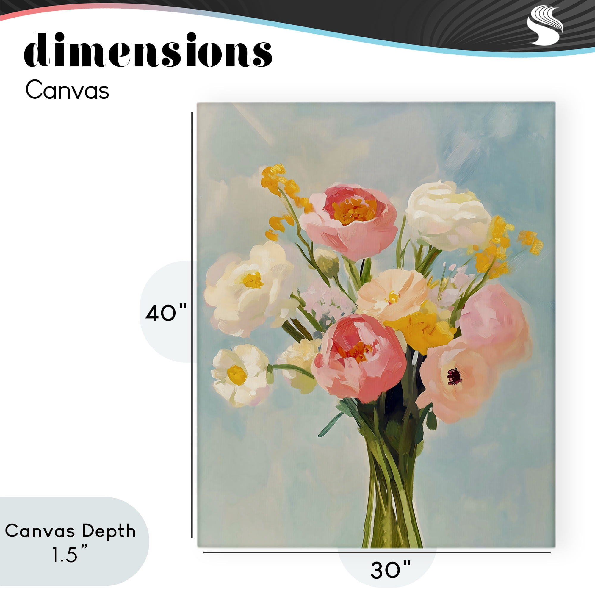 Stupell Industries Eclectic Floral Bouquet Canvas Wall Art, design by The Prints Vibe