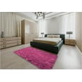 thumbnail image 5 of Ahgly Company Machine Washable Indoor Rectangle Transitional Neon Pink Area Rugs, 7' x 10', 5 of 7