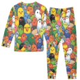 thumbnail image 2 of FORMRS Long Sleeve Top and Pants Pajama Set for Niños 2-Piece Sleepwear, Sizes 18M-8Y, Colorful Birds Pattern, 2 of 6