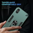 thumbnail image 4 of Allytechgroup iPhone X/ iPhone XS Case Cover, Bumper Shockproof Case with Ring Holder Stand Compatible with Car Mount Premium PC and TPU Phone Case for iPhone X/ iPhone XS, Darkgreen, 4 of 7