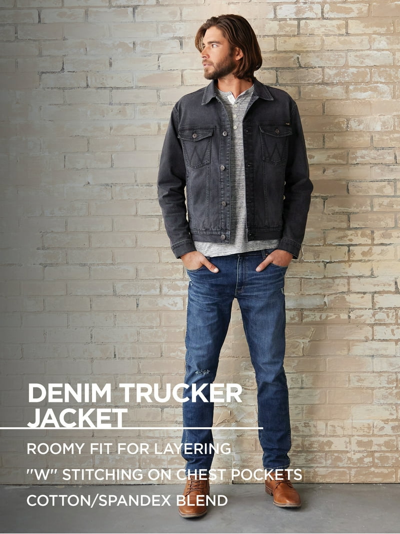 Wrangler　Coating Denim Trucker Jacket Wrangler Men's Denim Trucker Jacket - Walmart.com