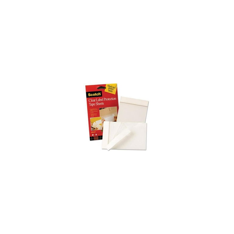 3M Label Protection Tape Sheets 4 X 6 4 Width x 6 Length Polypropylene  Backing 2 Pack Clear - Office Depot