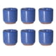thumbnail image 2 of Injueey 6 piezas de cerámica Mini maceta para Cactus y suculentas Azul oscuro, 2 of 6