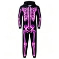 thumbnail image 5 of Gaexia Girls Halloween Romper Skeleton Print Hooded Jumpsuit One Piece Outfit Soft Comfortable Clothing For Outdoor Play Trick Or Treat And Daily Casual Wear, 5 of 6