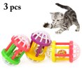 thumbnail image 3 of 3PCS Cat Ball Toy Dumbbell Interactive Cat Bell Ball Cat Teaser Pet Playing Ball, 3 of 8