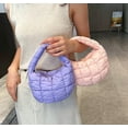 thumbnail image 5 of Kukuzhu Puffer Tote Bag for Women Quilted Small Tote Bubble Bag Puffer Handbag Lipstick Bag Clutch Gift, 5 of 7