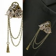thumbnail image 2 of Punk Hairpin Brooch Badge Pin with Fringed Metal Hair Ornament for Roleplay Party, 2 of 8