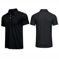 thumbnail image 2 of Evdexr Men's Polo Shirts Collared Short Sleeve Shirts 2026 Summer Button Down Athletic Regular Fit Business T Shirts Breathable Quick Dry Tops Black 3XL, 2 of 9