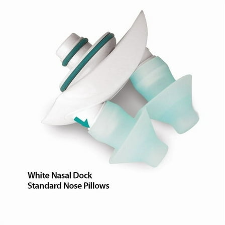 Navage Nasal Dock-Nose Pillow Combo: White Nasal Dock and Standard Nose Pillows
