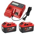 thumbnail image 1 of Cargador de batería YongerTool M18 18V 9.0Ah con LCD y USB, 110-240V, 1 of 7