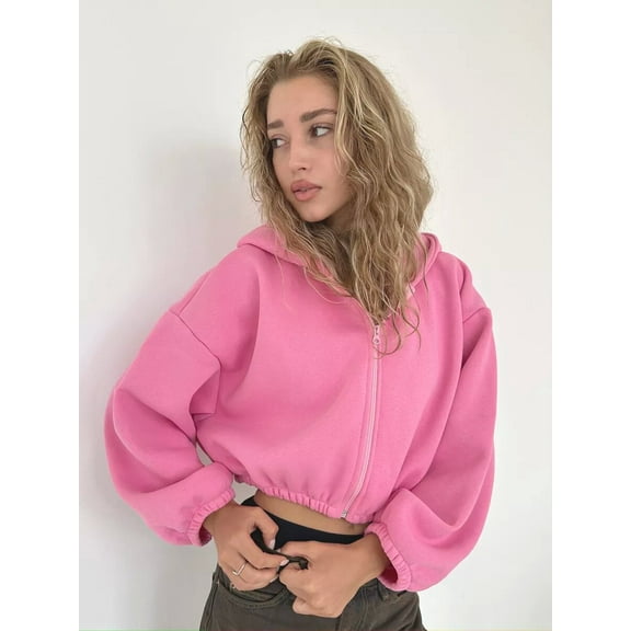 Cloud Cropped Hoodie (XL, Blue)