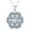 03-Flower of Life, variant on Flower of Life Necklace 925 Sterling Silver Turquoise Flower of Life Pendant Jewelry for Women