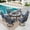 Black & Blue, variant on SUMMIT LIVING 7-Piece Outdoor Patio Dining Set with 6 Cushioned Swivel Chairs & Metal Round Table with Umbrella Hole, Black & Blue