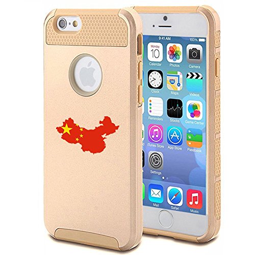 Apple Iphone 6 6s Shockproof Impact Hard Case Cover China Chinese Flag Gold Mip Walmart Com Walmart Com