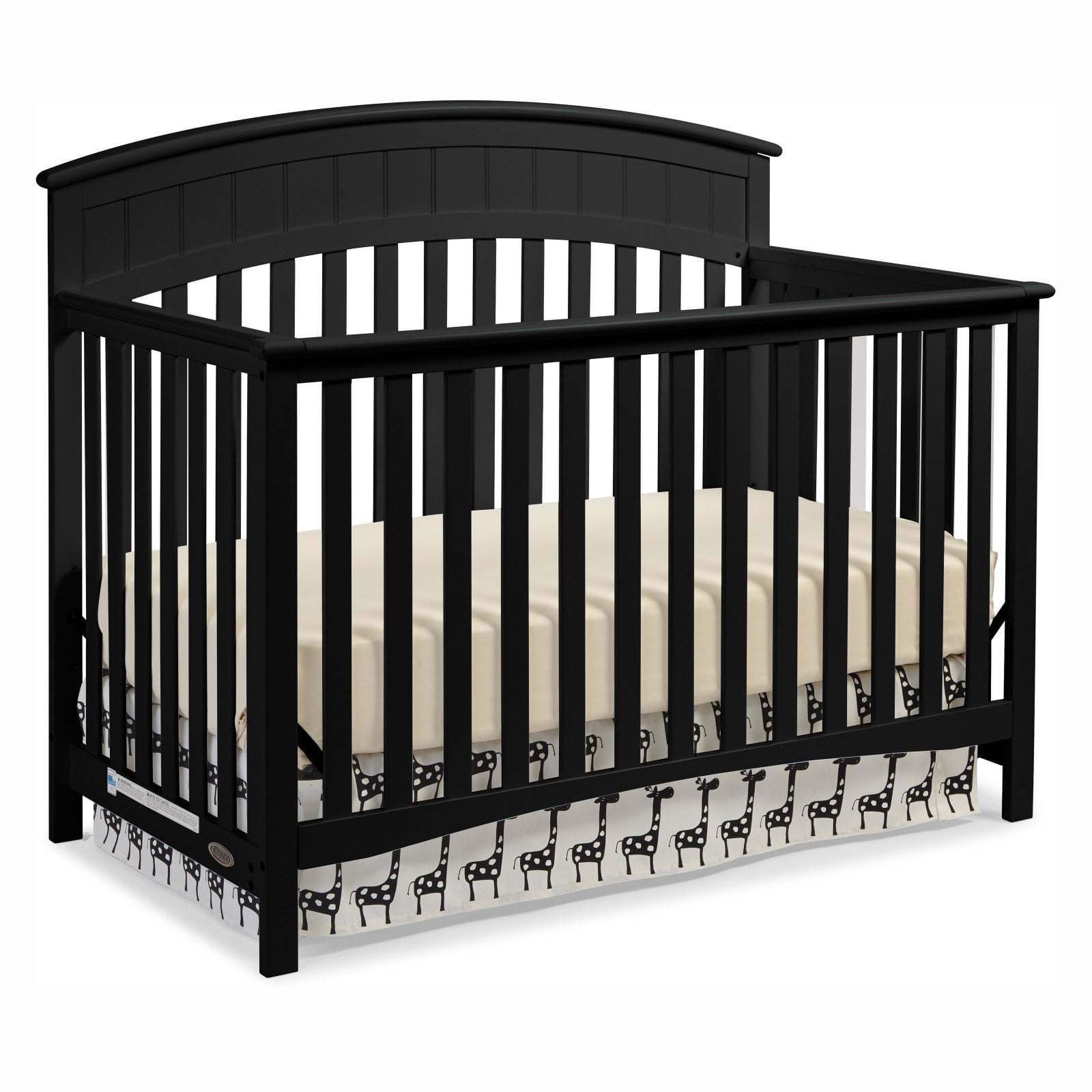 Graco Charleston 4 in 1 Convertible Baby Crib, Black