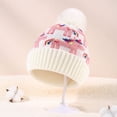 thumbnail image 4 of EUBUY Winter Children Warm Hat Stretch Knit Cute Beanie Hat with Plush Ball for Baby Full Moon Birthday Children Day Family Gathering for 0-3 Years Old Black, 4 of 10
