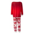 thumbnail image 5 of Nituyy Matching Family Pajamas Sets Long Sleeve Christmas Reindeer Plaid Pjs Striped Women Holiday Sleepwear Homewear, 5 of 10