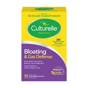 Culturelle Bloating and Gas Defense Capsules, Helps Relieve Bloating and Indigestion, 30 Count