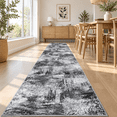 Washable Hallway Rug 3x16: Non Slip Indoor Runners For Entryway Black ...