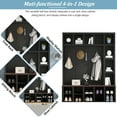 thumbnail image 5 of Harper & Bright Designs Farmhouse Hall Tree with Bench and Hooks , 4-in-1 Coat Rack with Shoe Cabinet , 76.7"H Entryway Tree with Storage and Adjustable Shelves for Living Room , Black, 5 of 16