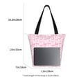 thumbnail image 3 of Pofeuu Ribbon Bow Print Women Fashion Shoulder Handbags Top Handle Satchel Bags Tote Shoulder Shopping Bag Stylish Canvas Tote Bag, 3 of 6