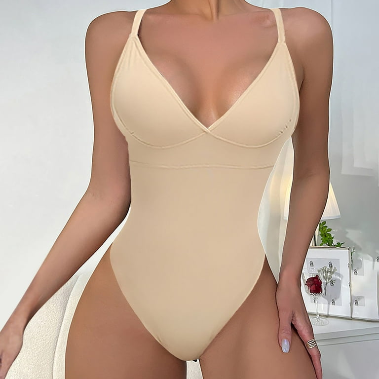 Women Sling Push Up Chest Bodysuit Body Shaper Shapewear Bra with Wire  Support Camisole Lifter without Padding Shape Ware Deep V-neck Shape