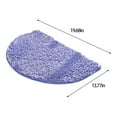 thumbnail image 3 of Mecorevxz Half Round Bath Mat Non-Slip Blue Bathroom Rugs Semicircle Water Absorbent Floor Mats Soft Washable Bathroom Dry Fast Shower Mat Area Rugs (19.68" x 13.77"), 3 of 9