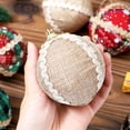 thumbnail image 6 of Gumesh 6Pcs Handmade Plaid Fabric Christmas Ball - Buffalo Check Cloth Wrapped Ornament with Rustic Charm, Festive Tree Decoration for Country Christmas Style, 6 of 6