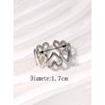 thumbnail image 3 of Heart Decor Cuff Ring, 3 of 3