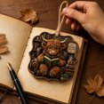 thumbnail image 5 of Reading Animal Christmas Hanging Ornament, Style E, Holiday Tree Decoration for Book Lovers, 5 of 8