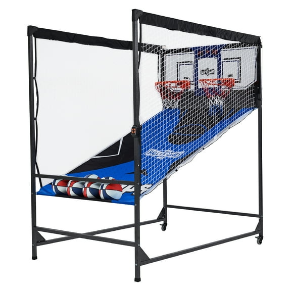 Arcade Basketball Game, 88 inch Indoor, Steel Frame with LED Scorer, Blue by Hall of Games