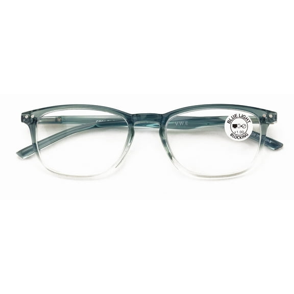 Slim Low Profile Anti Blue UV Protection with Anti-Reflective AR Coating Reading Glasses - Clear Lens Reader CR04AB 2.00