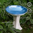 thumbnail image 3 of Sunnydaze Nantes Ceramic Bird Bath with Lava Finish - White Distressed Ceramic Finish - 16" H, 3 of 10