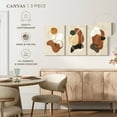 thumbnail image 4 of Elephant Stock Brown Abstract Wall Art - Horizontal Multi Panel Canvas - Living Room Wall Decor - Abstract Multi Panel - Brown And Beige Decor - 26" x 12", 4 of 4