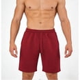 thumbnail image 2 of Lovzfmll Men's Summer Beach Casual Running Sports Shorts, 5-Inch Straight Leg Athletic Bermuda Shorts Wine, S, 2 of 7