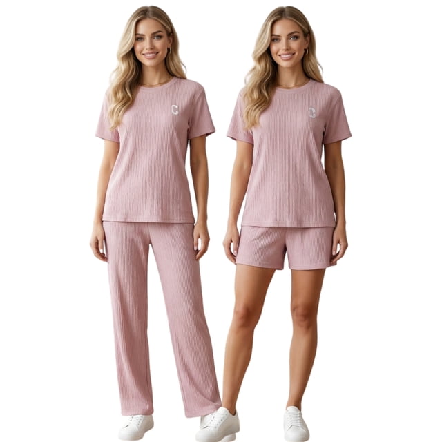 Conjunto Casual 3 Piezas Pantalón, Short y Blusa Versatilidad y Estilo para Mujer