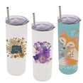 thumbnail image 4 of CALCA 25 Pack 20oz Sublimation Straight Tumbler Blank Skinny Stainless Steel Water Bottle Cup, 4 of 11