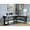 Gray, variant on 48" L-shape Desk, Rustic Oak & Black Finish, Stylish And Practical For Work, Sliding Door Desk 48", Finish With Gray Oak, Work Door,