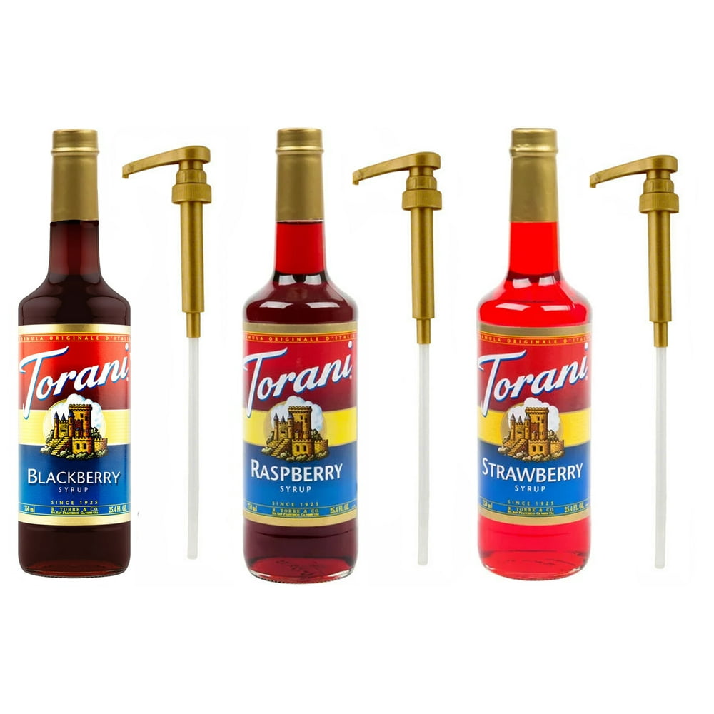 Torani Syrup, Blackberry, Raspberry and Strawberry, 25.4 oz (3 pack