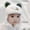 White, variant on Winter Kids Baby Cap Plus Velvet Warm Hat Thickened Warm Windproof Earmuffs Hat