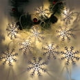 thumbnail image 2 of EUDIDV Xmas Decorative Lights LED Battery Box Christmas White Snowflake Light String Christmas Tree Pendant Festive String Lights, 2 of 2