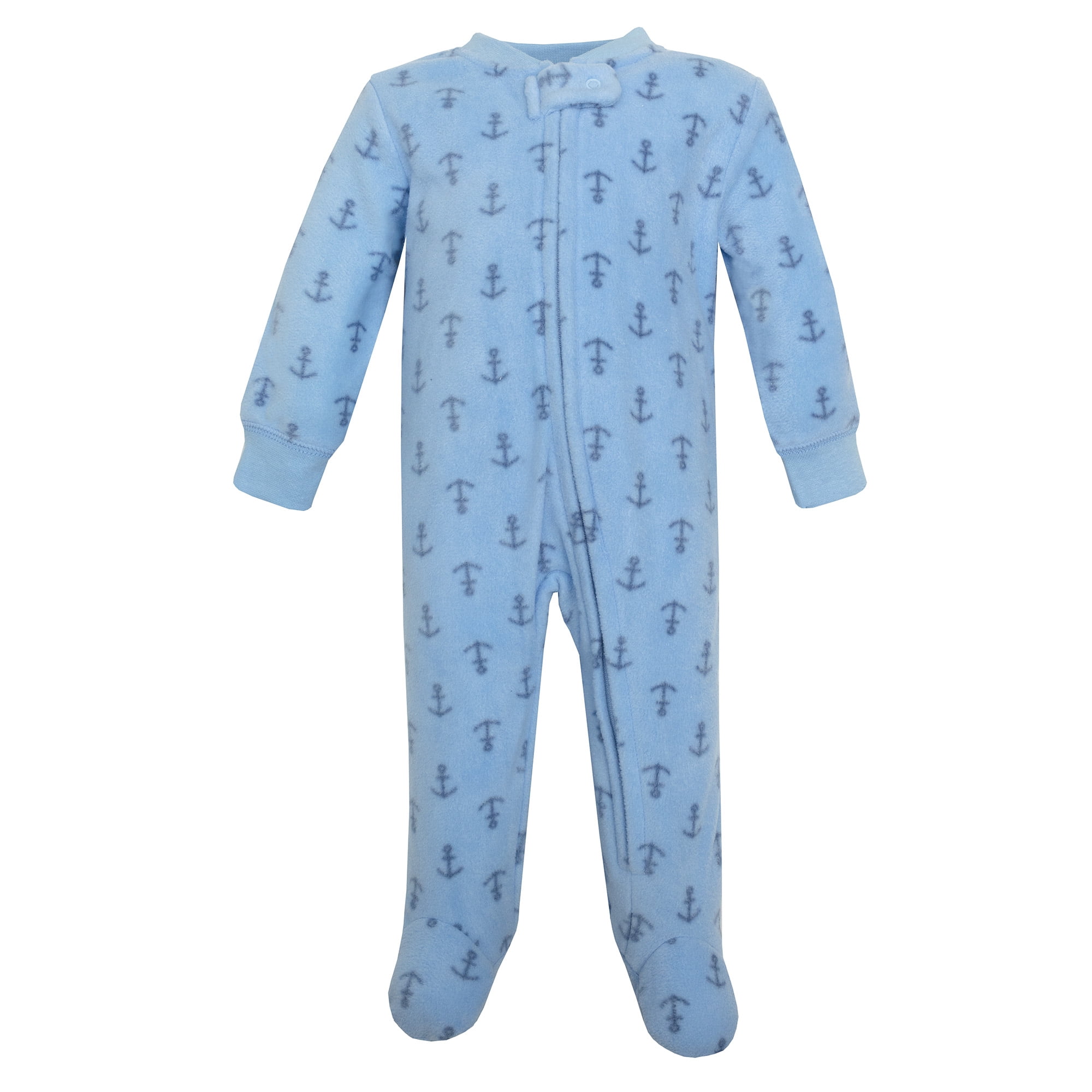 Hudson Baby Infant Boys Fleece Sleep and Play, Cute Whales, 0-3 Months