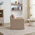 thumbnail image 3 of 30" Chenille Swivel Accent Chair 360° Rotating Skirted Armchair with Removable Cushion, 300 lb Capacity for Living Room, Nursery or Office, 3 of 13