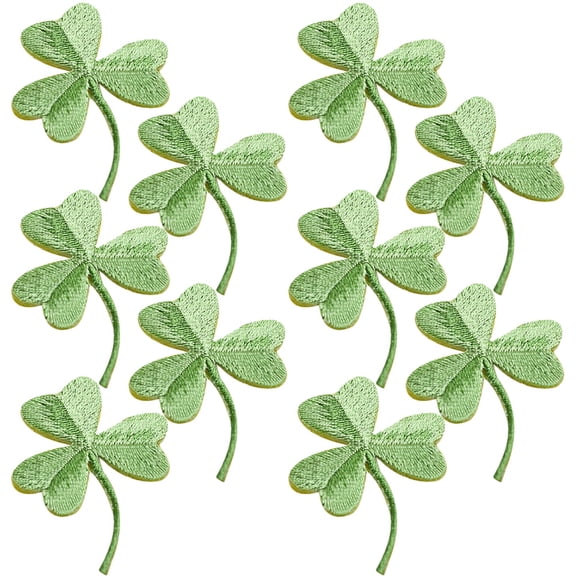 ETEREAUTY 10Pcs Green Leaf Clothes Patches Wear Resistant Iron Patches for Jackets Hats and Bags