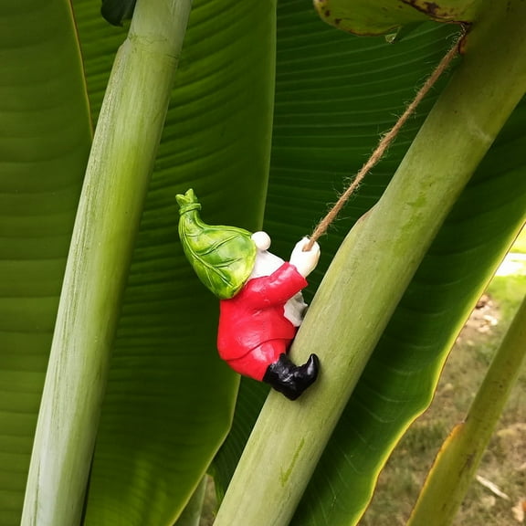 Gnome Figurine Accessory Climbing Fairy Elf Figurine Gnome Miniature for Decoration