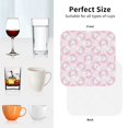 thumbnail image 6 of Yiaed Cute Rabbit Print Leather Coasters for Drinks - Cup Coasters Coffee Table Kitchen Table Bar, Home & Office Gifts Handmade Drink Coasters-Square, 6 of 6