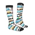 thumbnail image 4 of Lsque Funny Transport Printed Crew Socks Men's Women's LightWeight Thin Casual Calf Socks ,Knee High Socks,Cotton Socks, 4 of 9