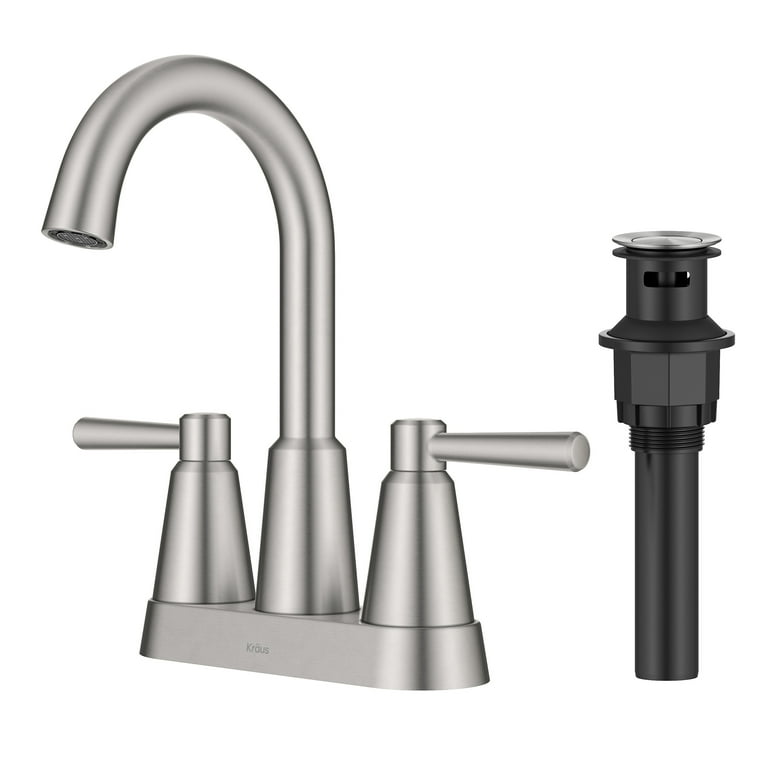 KRAUS Ramus 2-Handle 4-inch Centerset Bathroom Faucet in Spot-Free